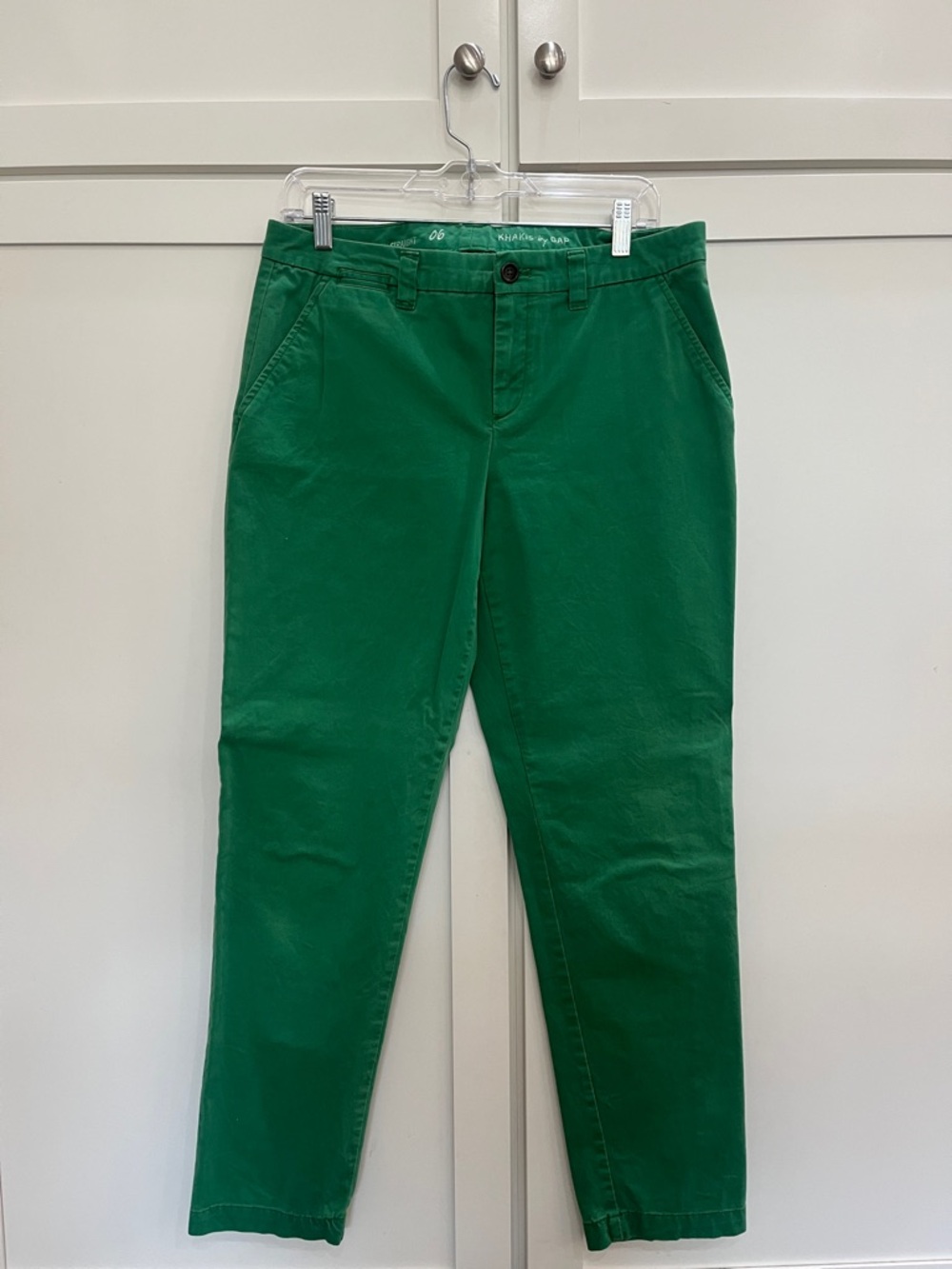 GAP Women's Kelly Green Broken-In Straight Pants